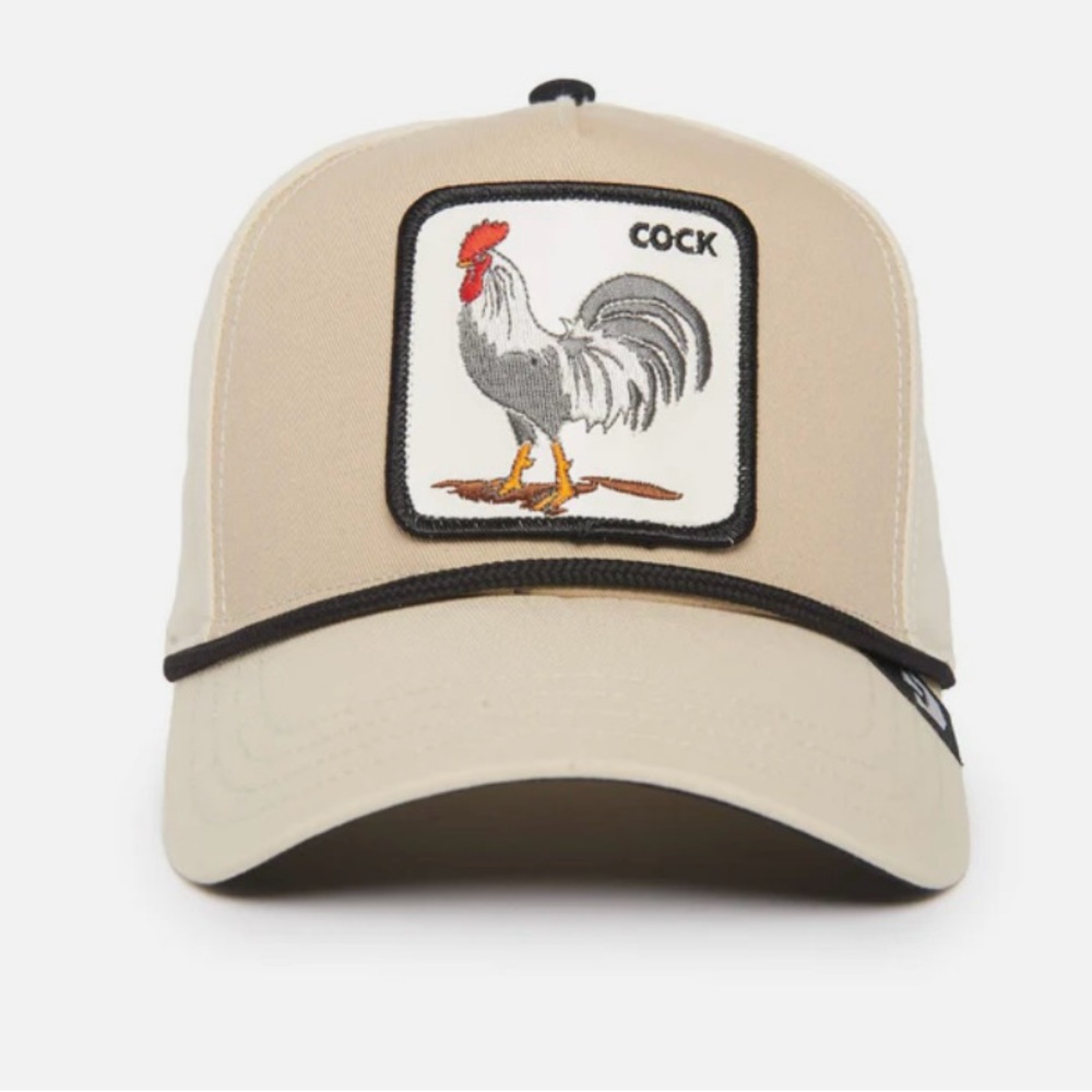 Goorin Bros Tan Rooster Patch Hat